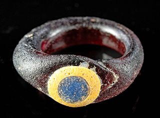 Rare Phoenician Glass Eye Ring