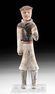 Chinese Han Dynasty Polychrome Groom Figure