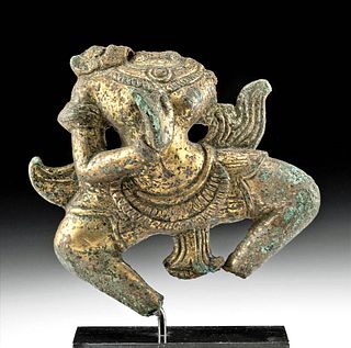 17th C. Thai Gilt Bronze Dancing Apsara Figure