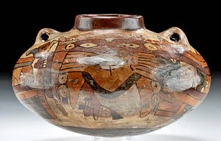 Nazca Polychrome Vessel w/ Abstract Zoomorphs