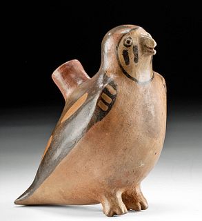 Adorable Nazca Bi-Chrome Bird Vessel