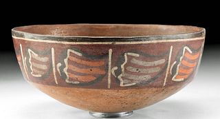 Nazca Polychrome Pottery Bowl w/ Peppers