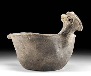 Mississippian Pottery Bowl w/ Bird Head & Tail - TL'd