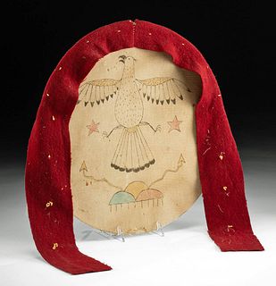 19th C. Native American Textile Dance Shield
