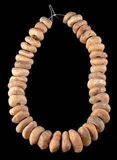 Ancient African Nok Stone Bead Necklace