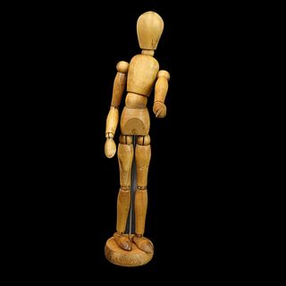 Vintage Wooden Figural Mannequin Model