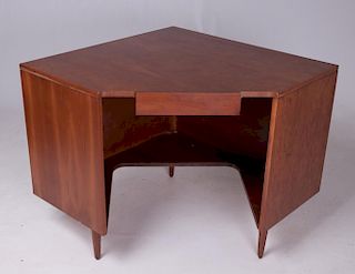 Mid-Century Walnut Corner Desk