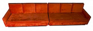 Adrian Pearsall Orange Velvet Sectional Sofa