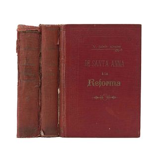 Salado Alvarez, Victoriano. De Santa Anna a la Reforma. Memorias de un Veterano. México, 1902-03. Tomos I - III. Piezas: 3.