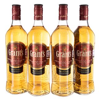 Grant's. The family reserve. Blended. Scotch whisky. Piezas: 4. En presentaciones de 750 ml.