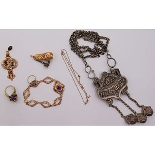 JEWELRY. Grouping of Antique and Vintage Gold and