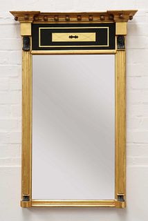 A Regency Egyptian Revival giltwood pier mirror,