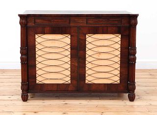 A George IV rosewood collector's cabinet in the manner of Gillow,