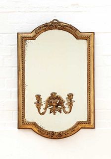 A French Louis XVI-style giltwood framed girandole,