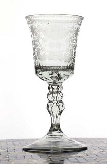 A Dutch engraved friendship goblet,