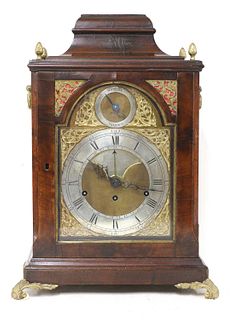 A George III mahogany musical bracket clock,