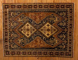 Antique Washed Iranian Hamadan 5'3" x 7' Rug