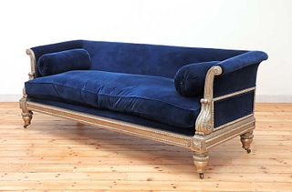 A modern Regency-style sofa,