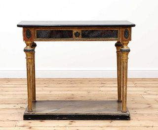 A French marble top console,
