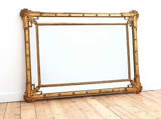 A giltwood mirror,