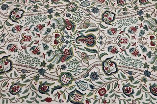 A length of crewelwork fabric,