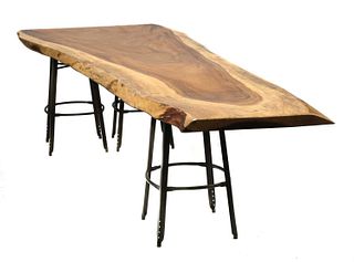 A large tree slice table top,