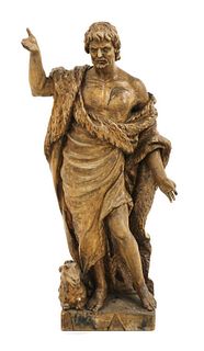 A carved limewood Old Testament figure,