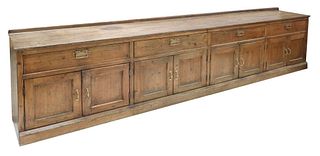 A large pine kitchen dresser,