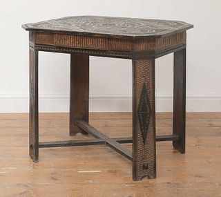 A Carpathian chip-carved table,