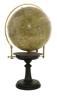 A globe terrestre by Charles Perigot,