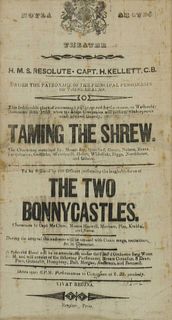 A playbill from HMS Resolute,