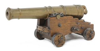 A model of an early 19th century 18lb garrison cannon,