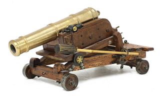 A model of a late 18th century 24lb Gibraltar cannon,