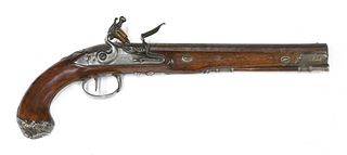 A flintlock holster pistol,