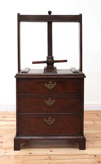 An oak Norfolk press chest,