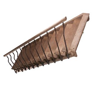 Oak Stairs with Cast Iron Rail