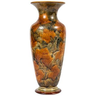 Tall Vase with Leaves by Royal Doulton