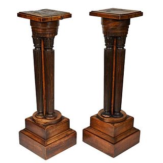 Late 19th Century French Pair of Classical Pedestal Stand Plinths