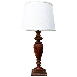 Mid-19th Century French Walnut Table Lamp