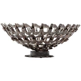 1930s Chain Linked Industrial Metal Bowl