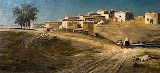 Helen Henderson Chain, (American, 1849-1892), Chamita Pueblo, Near Espanola, New Mexico