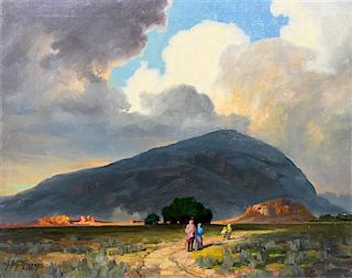 LeRoy E. Greene, (American, 1893-1974), Desert Glow, Red Rock County, N.M.