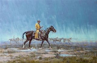 Ace Powell, (American, 1912-1978) , Rainy Roundup