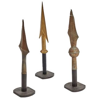 Set of Arrow Finials on Stands