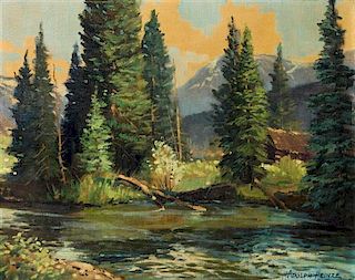 Adolph Heinze, (American, 1887-1956), Phantom Valley, Rocky Mountain National Park 1951