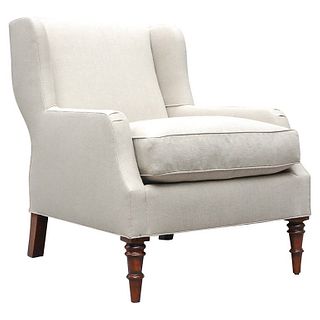 "Selby" by Lee Stanton Armchair Upholstered in Belgian Linen or Custom Fabric