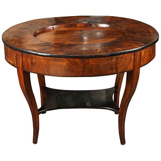 Early 20th Century Georgian Tray Top Coffee Burl Wood Side or Coffee Table
