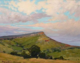 Dwight Clay Holmes, (American, 1900-1986), Texas Landscape, 1949