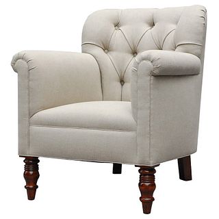 "Geffrey" by Lee Stanton Chair Upholstered in Belgian Linen or Custom Fabric