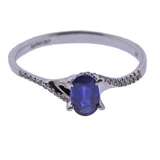 Kallati Gold Diamond Sapphire Ring 